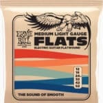 Ernie Ball Flatwound Medium Light EB2582 - elektrinės gitaros stygos 12-52