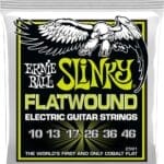 Ernie Ball Flatwound Regular Slinky EB2591 - elektrinės gitaros stygos 10-46