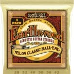 Ernie Ball Folk Nylon EB3069 - akustinės gitaros stygos 3 komplektai