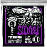 Ernie Ball Power Slinky Coated EB3120 - elektrinės gitaros stygos 11-48