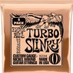 Ernie Ball Turbo Slinky EB3624 - elektrinės gitaros stygos 9.5-46