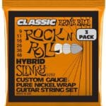Ernie Ball Classic Pure Nickel Hybrid Slinky EB-001 - elektrinės gitaros stygos 3 pak.