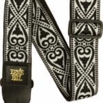 Ernie Ball Black Heart Jacquard 5345 - gitaros diržas