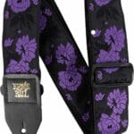 Ernie Ball Lavender Rose EB-5359 - gitaros diržas su odiniais galais