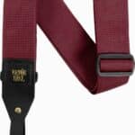 Ernie Ball Polypro EB-5367 - akustinės gitaros diržas bordo