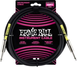 Ernie Ball Juodas 3m Gitaros Kabelis EB-6048