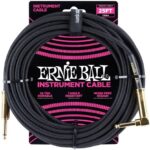 Ernie Ball Instrument Cable EB-6058 - gitaros laidas 7.5m juodas