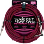 Ernie Ball EB-6062 - pintas instrumentų kabelis 7,5m juodas/raudonas