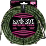 Ernie Ball Pintas EB-6066 - instrumentų kabelis 7,5m juoda/žalia