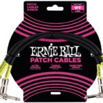 Ernie Ball Patch Cable EB-6075 - jungiamieji kabeliai 30cm 3vnt juodi