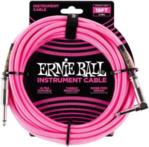Ernie Ball Neoninis geltonas pintas kabelis 5,4 m, EB-6083