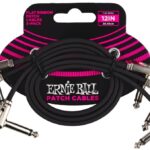 Ernie Ball Flat Patch Cable EB-6222 - pedaliniai laidai 30cm 3vnt.