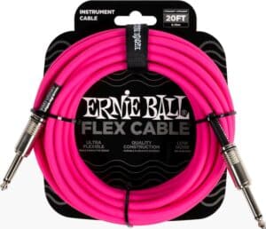 Ernie Ball 6418 Instrumentų kabelis 6,3 mm, 6M - EB-6418 "Rosa Flex"