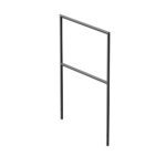 Handrail for 2-step modular stairs with different heights