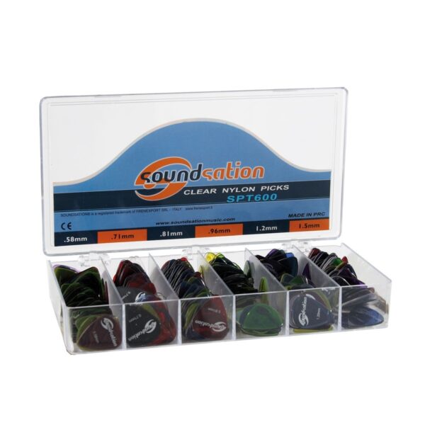 Clear nylon picks box (600 pcs)