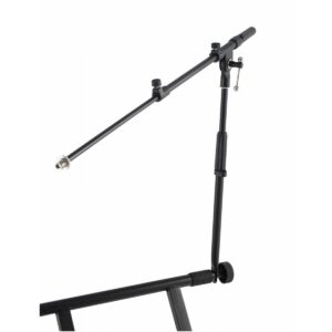 Adjustable additional mic stand for rounded frame stands