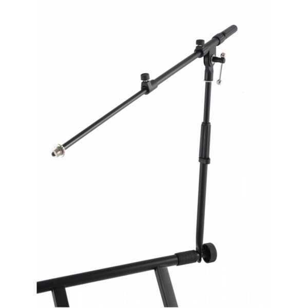 Adjustable additional mic stand for rounded frame stands