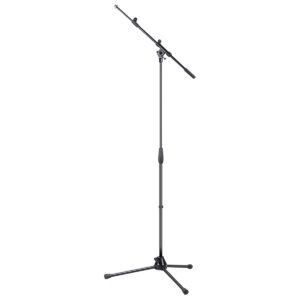 Microphone boom stand with metal tripod base