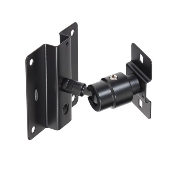 Wall mount black speaker stand with omniball system