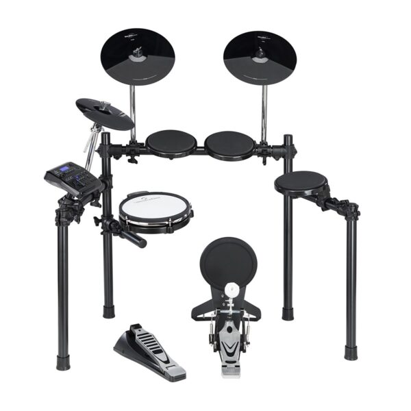 Electronic drum kit with snare mesh head and advanced sound module