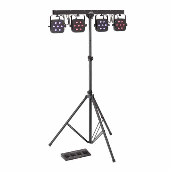 7x3W LED Tricolor 4-PAR Lighting Kit
