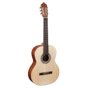 Solid spruce top classic guitar in open pore satin finish (Made in Europe)