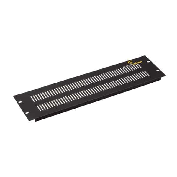 "3 Unit - 19"" Rack Panel with ventilation slots"