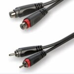 Adapter cable 2xRCA male - 2xRCA female / 3mt