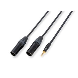 Wiremaster adapter cable Mini jack stereo 3.5 - 2 x XLR Male / 3 mt