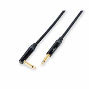 Wiremaster unbalanced instrument cable 6.3mm Jack MONO - 6.3mm Jack MONO angled / 9mt