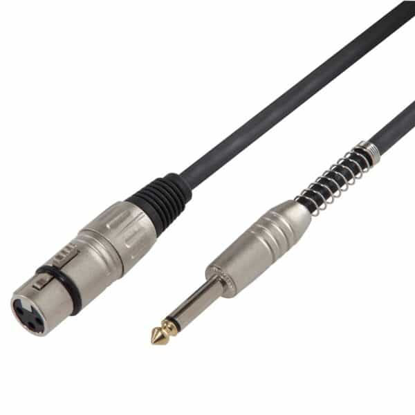 Speaker cable XLR 3P F - 6.3mm Jack MONO / 2x1.3 mmÂ² / 15mt