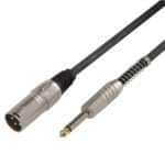 Speaker cable XLR 3P M - 6.3mm Jack MONO / 2x1.3 mmÂ² / 10mt