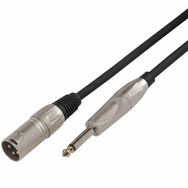 Balanced microphone cable XRL 3P M - 6.3mm Jack MONO / 10mt