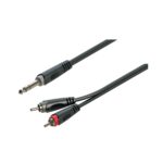 Adapter cable 6.3mm Jack male STEREO - 2xRCA male / 1.5mt