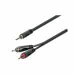 Soundsation SJRR-15BK - Y-adapteris 3.5mm Jack į 2xRCA 1.5m