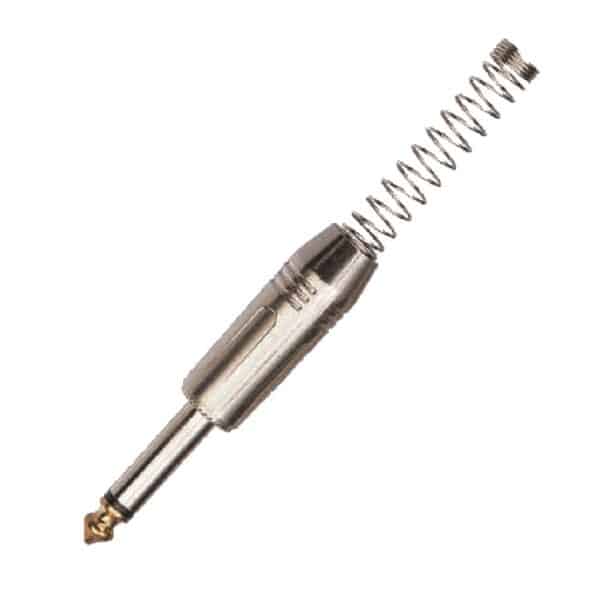 Metalinis jungiklis 6.3mm jack MONO, nikelio spalvos (25 vnt. dėžutėje) SJ06M-B