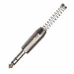 Metalinis jungiklis 6.3mm jack STEREO, nikelio spalvos (25 vnt. dėžutėje) SJ06S-B