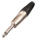 Metalinis jungiklis 6.3mm jack MONO, nikelio spalvos (25 vnt. dėžutėje) SJ024M-B