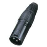 Metalinis jungiklis XLR 3P male juodas (25 vnt. dėžutėje) SXLR04M-B