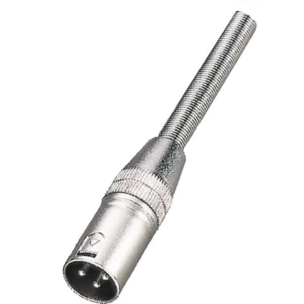 Metalinis XLR 3P male jungiklis, nikeliuotas, 25 vnt. dėžutėje SXLR025M-B