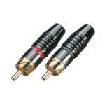 Metalinis RCA male jungiklis juodas (25 vnt. dėžutėje) SRCA018M-B