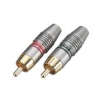 Metalinis RCA male, pilkas (25 vnt. dėžutėje) SRCA023M-B