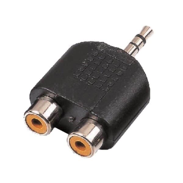 2xRCA Female - 3.5mm Jack Male STEREO adapter (1 pc set)