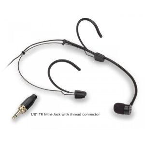 Cardioide Headset Mic., 1.8   TS Mini-Jack with thread, Black