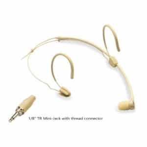 Cardioide Headset Microphone, 1.8   TS Mini-Jack with thread, Beige