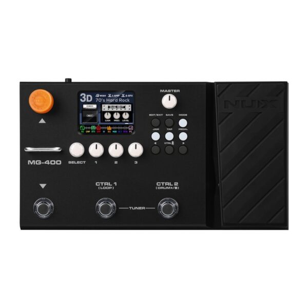 NUX MG-400 Gitaros Efektų Procesorius su Spalvotu Ekranu, Looperiu ir IR – Juodas