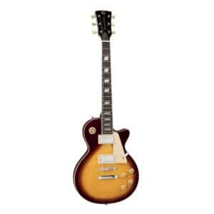 Arch top cutaway elektrinė gitara su 2 humbuckeriais ir set-in mahogany kaklu, flamed vintage sunburst