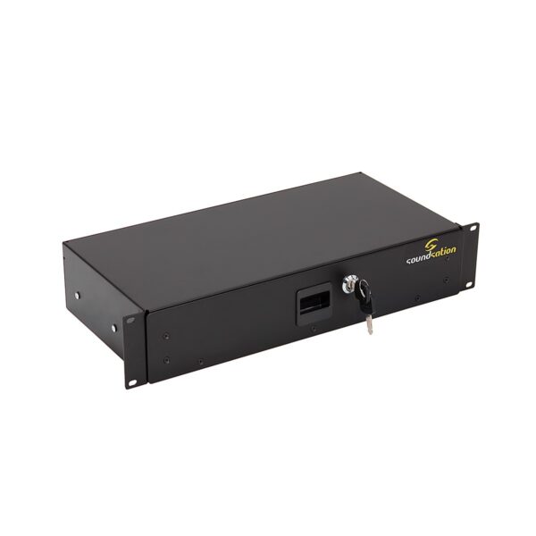 "Rack drawer 19"" 2U with lock"