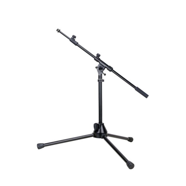 Low level microphone boom stand with tripod base