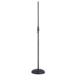 Microphone stand with heavy cast-iron base